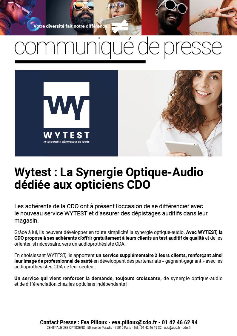 Synergie Optique-Audio : WYTEST un nouveau service