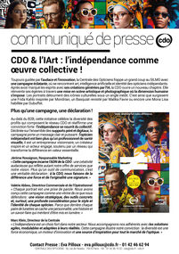 CDO & l’IArt : l’indépendance comme œuvre collective !